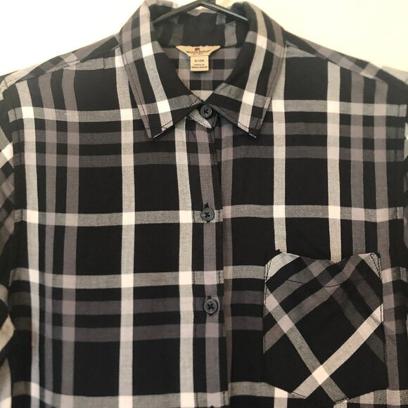 Woolrich button-down plaid blouse sz S - Picture 4 of 9